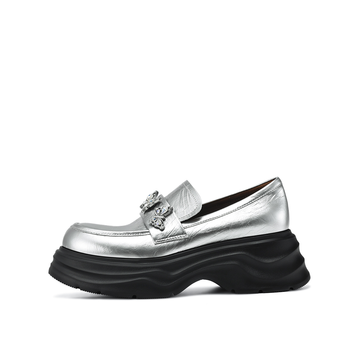 Rosa Bianca Женские лоферы на платформе 5,4 см серебристые, цвет Silver