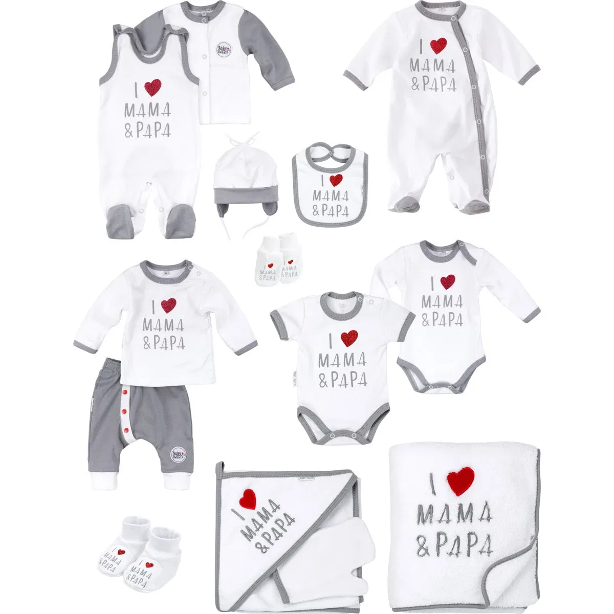 Комплект для новорожденных 14 предметов Baby Sweets, белый