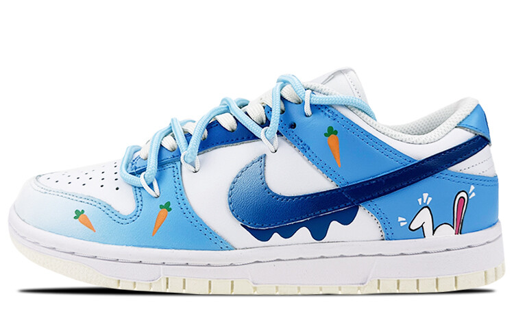 

Кроссовки Nike Dunk Skateboard Shoes Women's Low-Top White Blue, Синий, Кроссовки Nike Dunk Skateboard Shoes Women's Low-Top White Blue