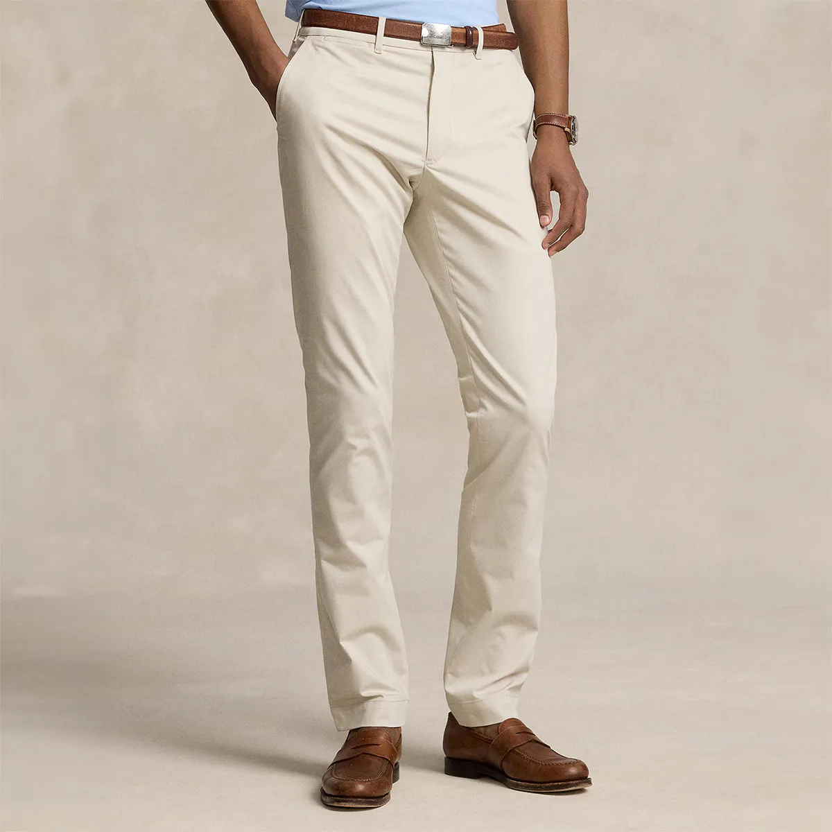 

Мужские приталенные стретч-поло для гольфа Ralph Lauren Chino брюки Polo Golf Ralph Lauren, бежевый