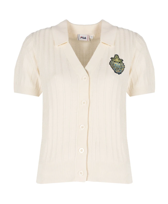 

Кардиган на пуговицах с короткими рукавами Fila, бежевый