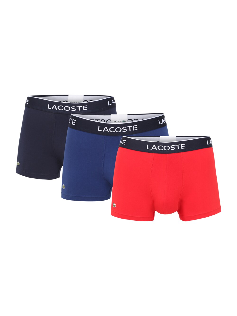 

Трусы боксеры Lacoste, синий кобальт/ночной синий/светло-красный