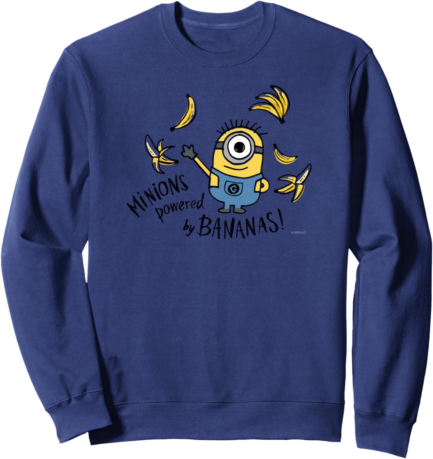

Толстовка «Миньон работает на БАНАНАХ!» Minions, темно-синий