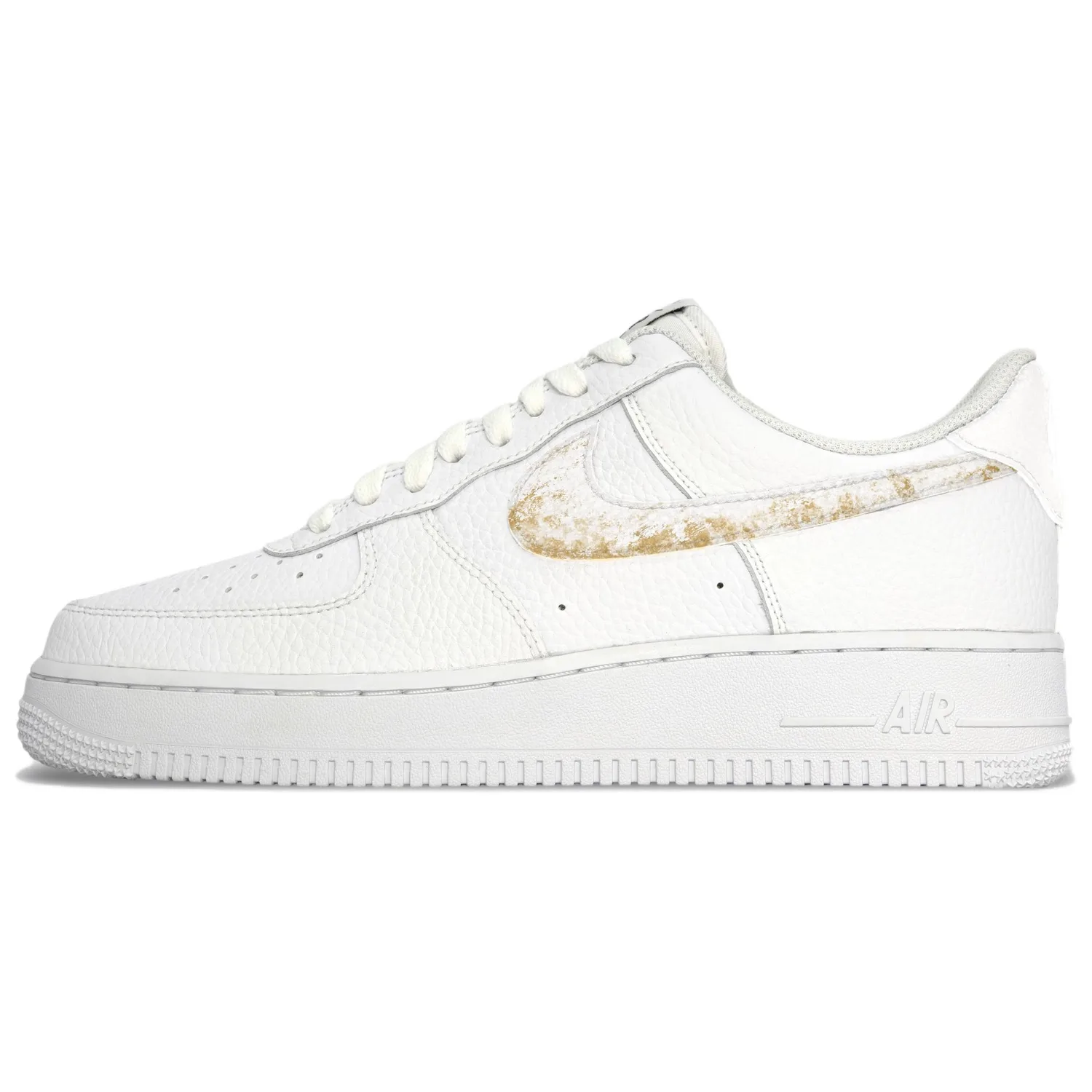 Nike Air Force 1 Gilded Height Increasing Abrasion Resistant Slip Resistant Low top Skateboard Shoes Men's Black Gold — фото 3