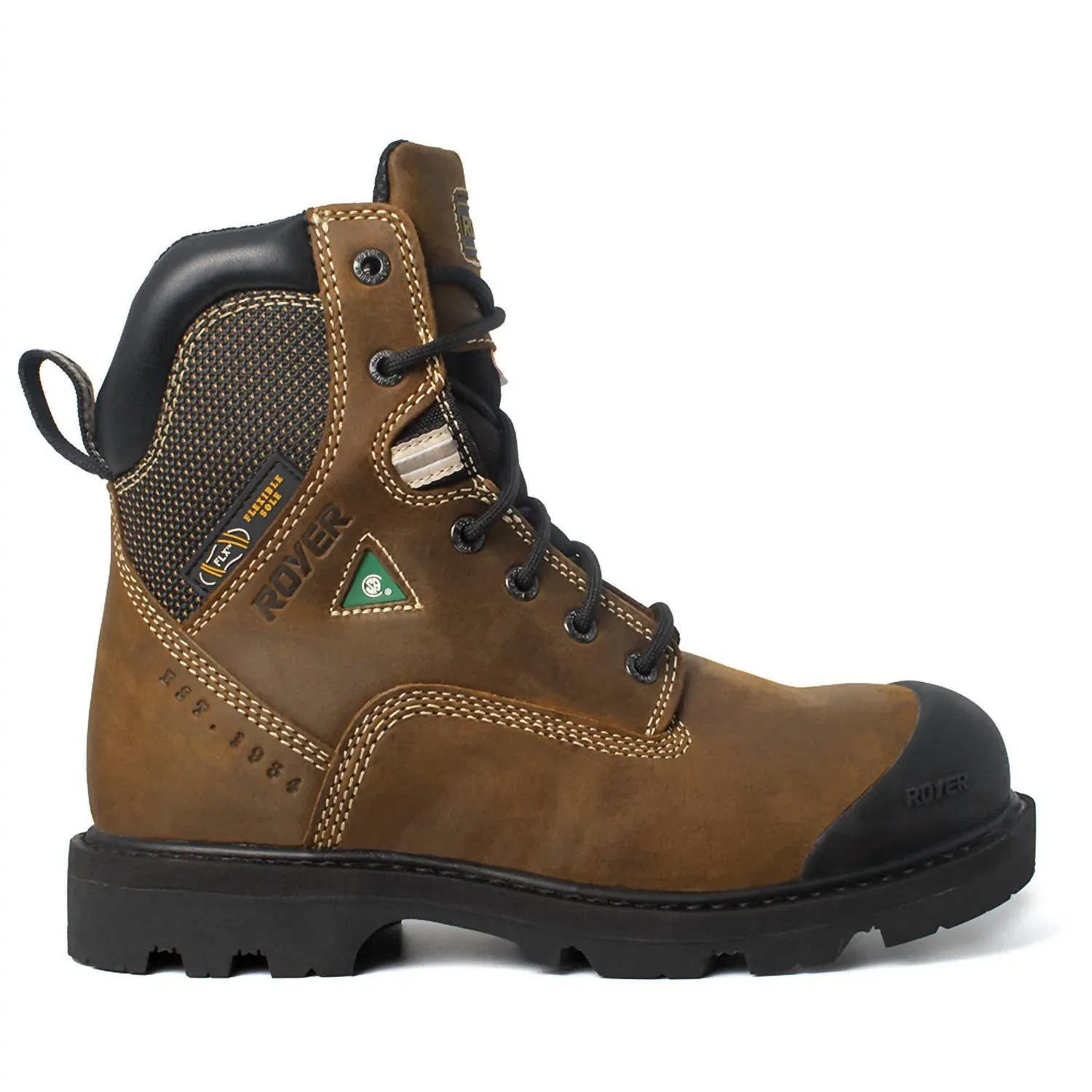 Royer Мужские рабочие ботинки Flx Pareshok Comfort Protection с бамперным носком, коричневого цвета