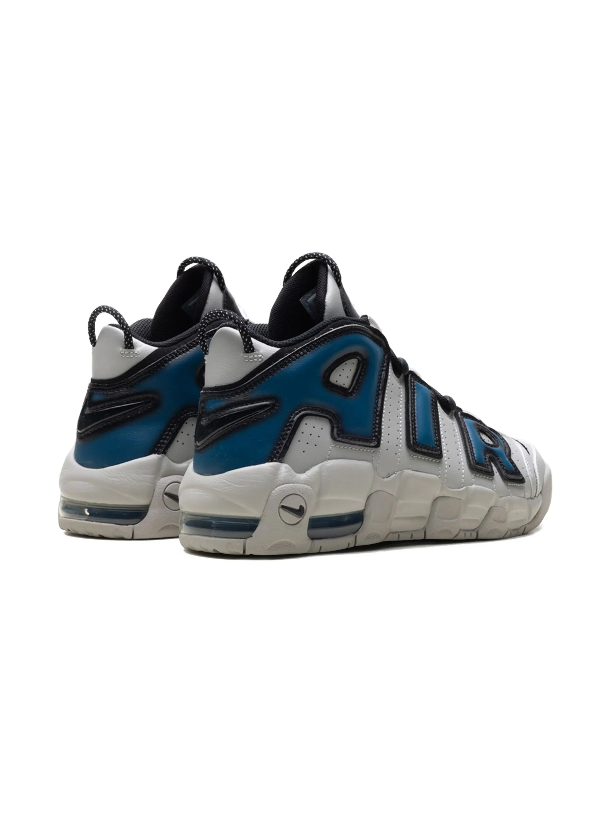 Кроссовки Air More Uptempo Light Iron Ore/Industrial Blue/Black/White Nike Kids, белый — фото 3