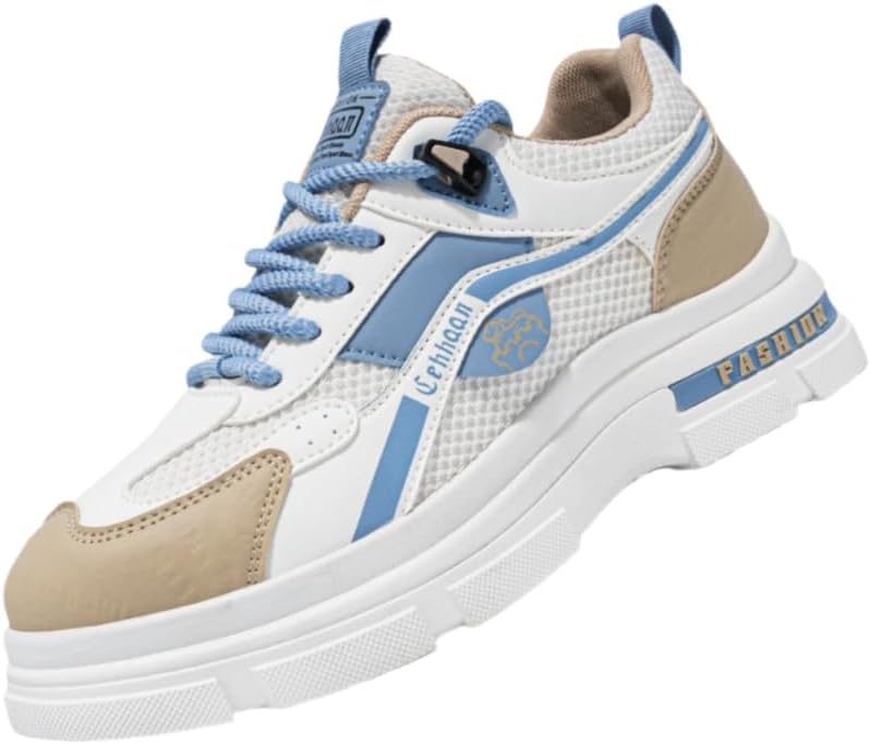 

Мужские летние спортивные кроссовки с дышащей сеткой, утолщенной подошвой, противоскользящие, износостойкие, модные и удобные, подходят для ежедневной носки на улице Fmshi, синий