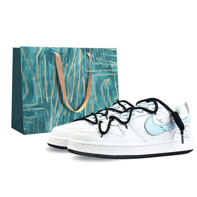 

Кроссовки Nike Court Borough Skateboarding Shoes Women's Low-top Blue, белый/синий