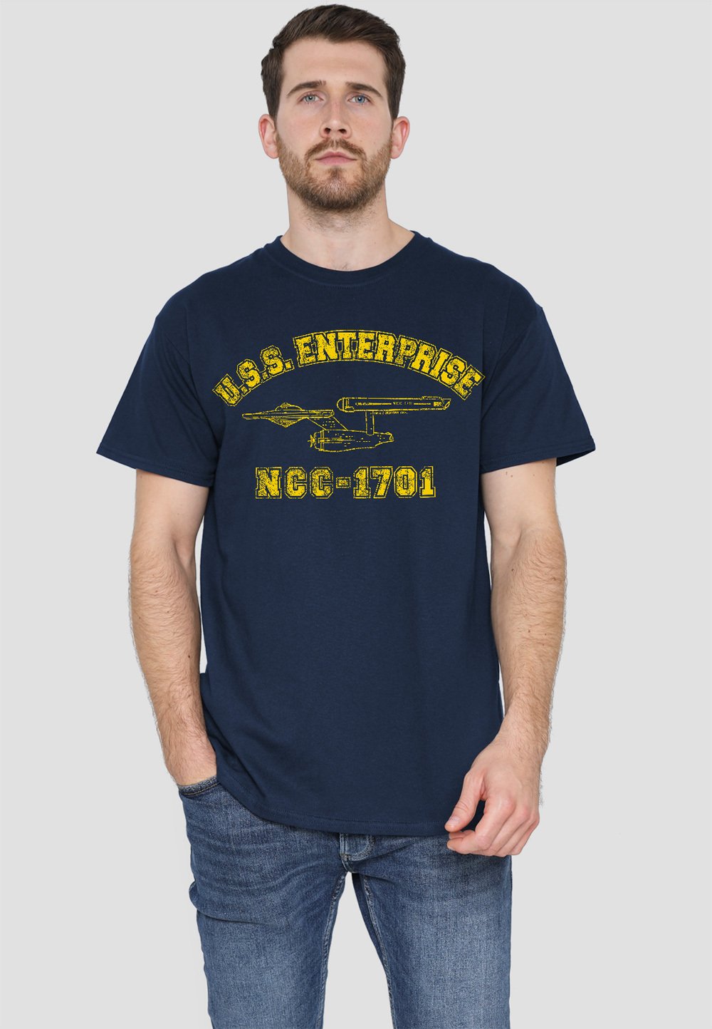 

Футболка с принтом STAR TREK ENTERPRISE ATHLETIC Cotton Soul, темно-синий