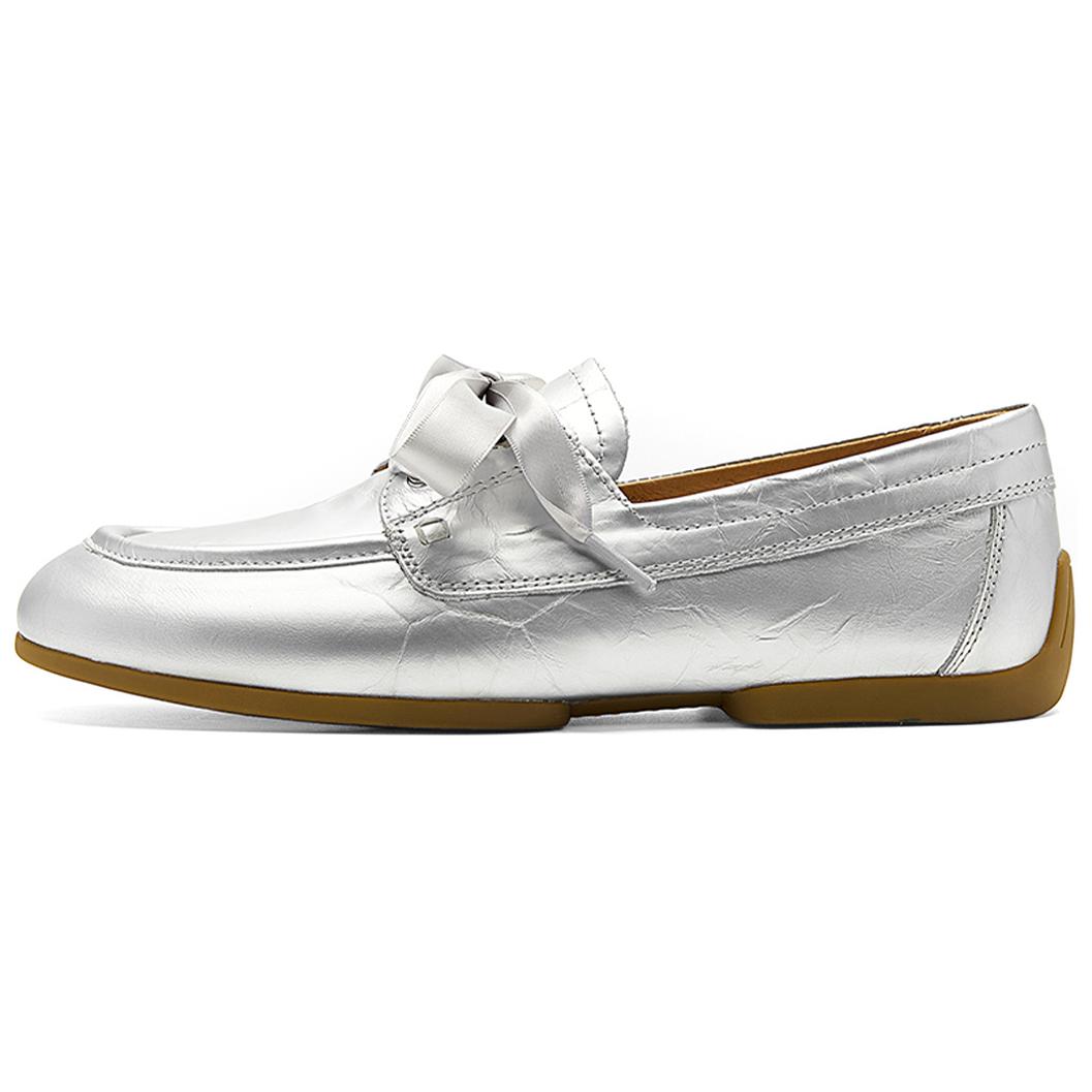 NINE WEST Женские повседневные туфли на каблуке 1,5 см серебристые, цвет Silver