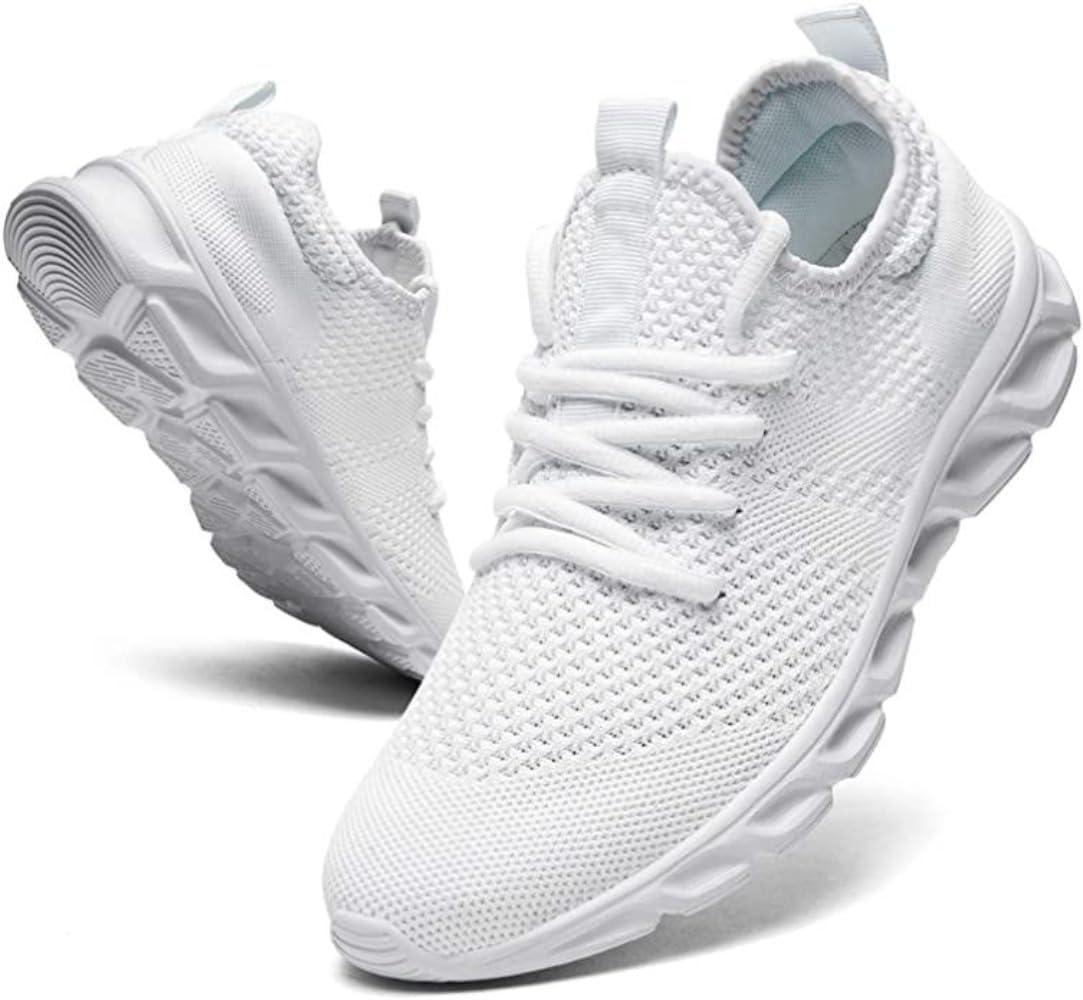 

Мужские кроссовки Geerta Casual для бега, спортивные, для улицы, с сетчатым верхом, легкие, дышащие, тренажерные, закрытые, спортивные, комфортная обувь для бега, белый