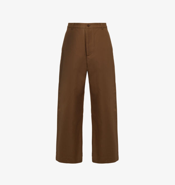 

Свободные брюки из двойной хлопковой саржи Acne Studios, зеленый