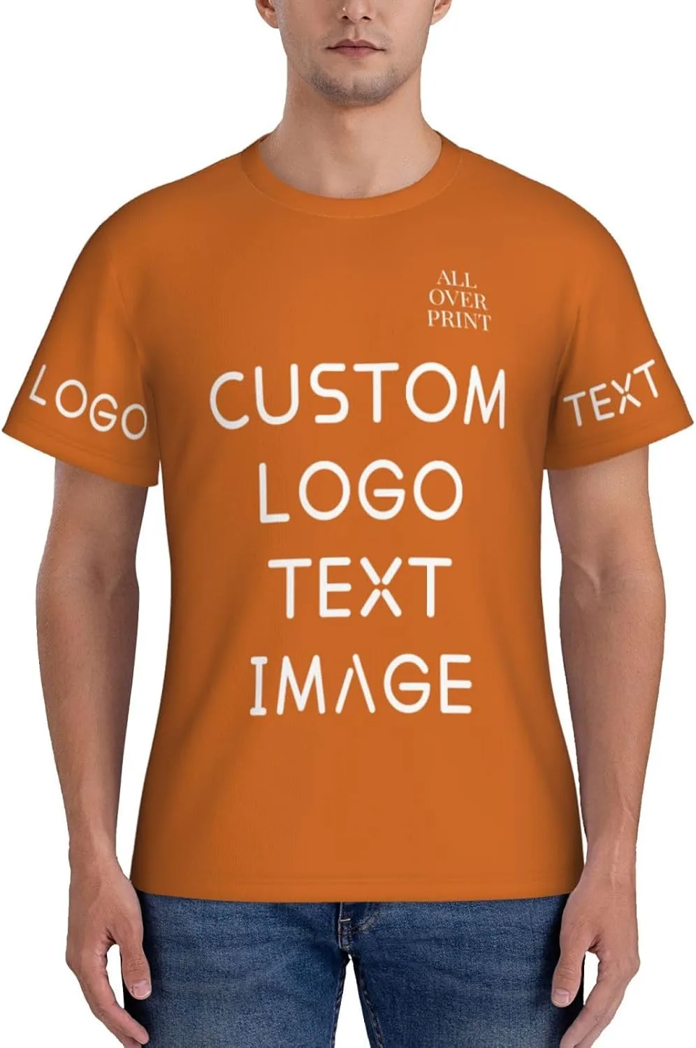 

Футболка с полной запечаткой Custom T Shirts с логотипом