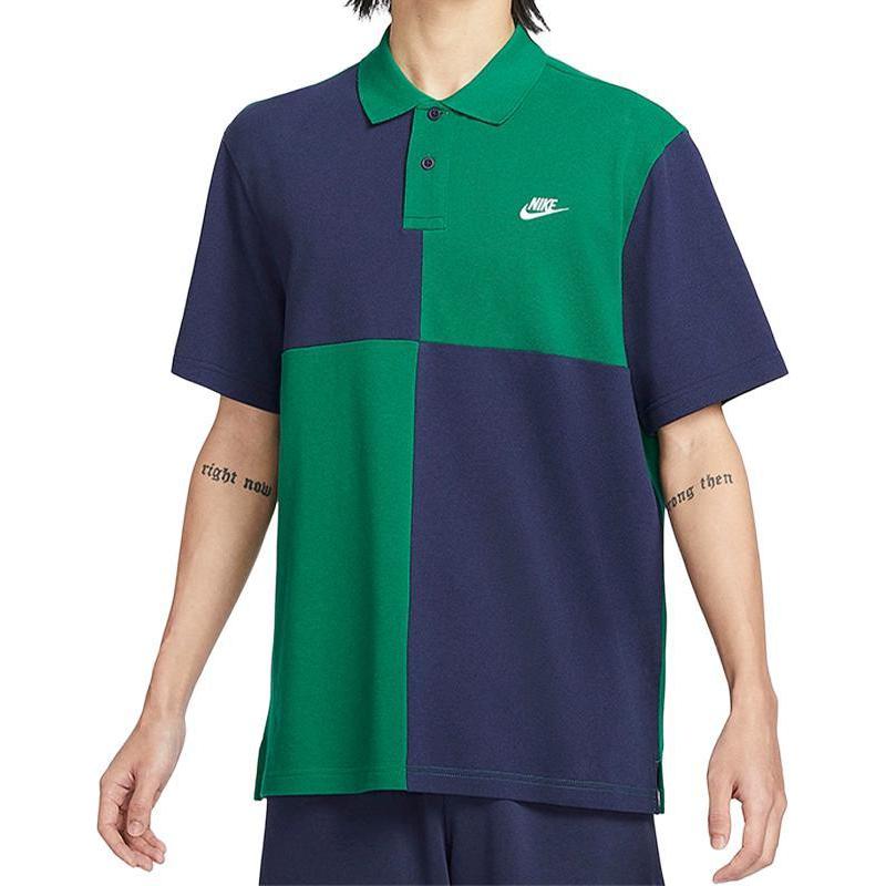 Nike Polo Shirt Men's Green/Blue — фото 3