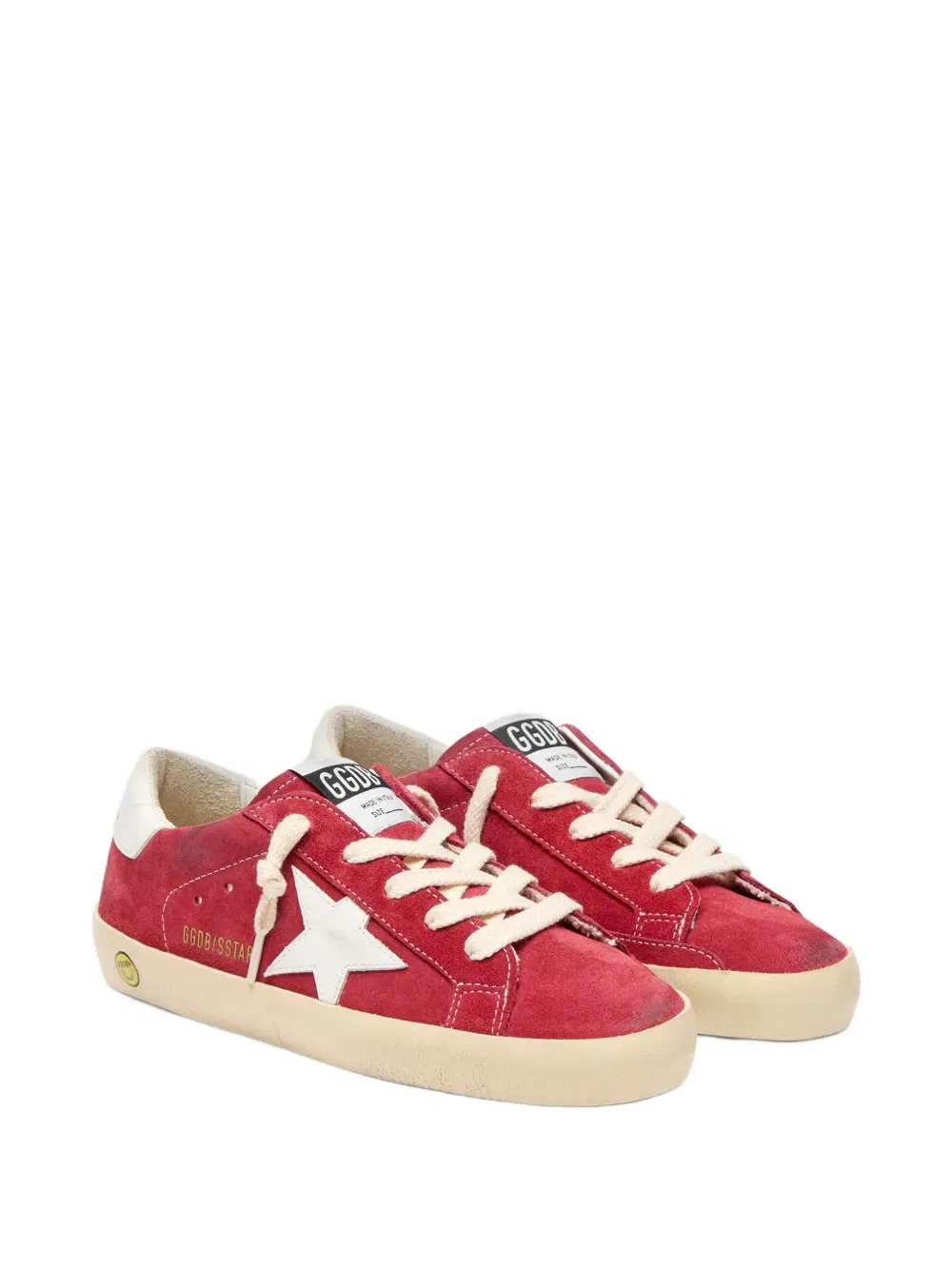 Кроссовки Super-star на шнуровке Golden Goose Kids, красный