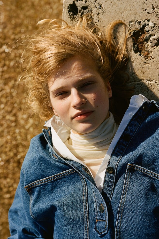 

Длинная джинсовая блузка H&M, синий