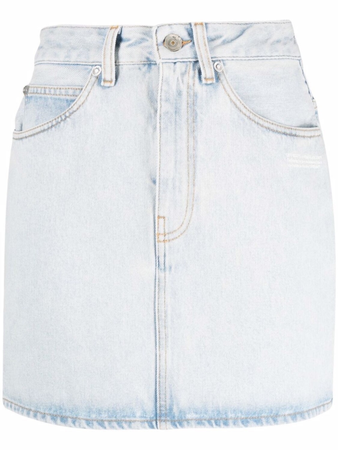 

Мини-юбка из вареного денима Off-White, синий