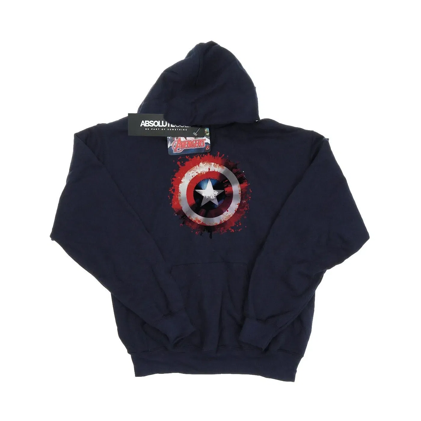 Худи с принтом Captain America Marvel, темно-синий — фото 2