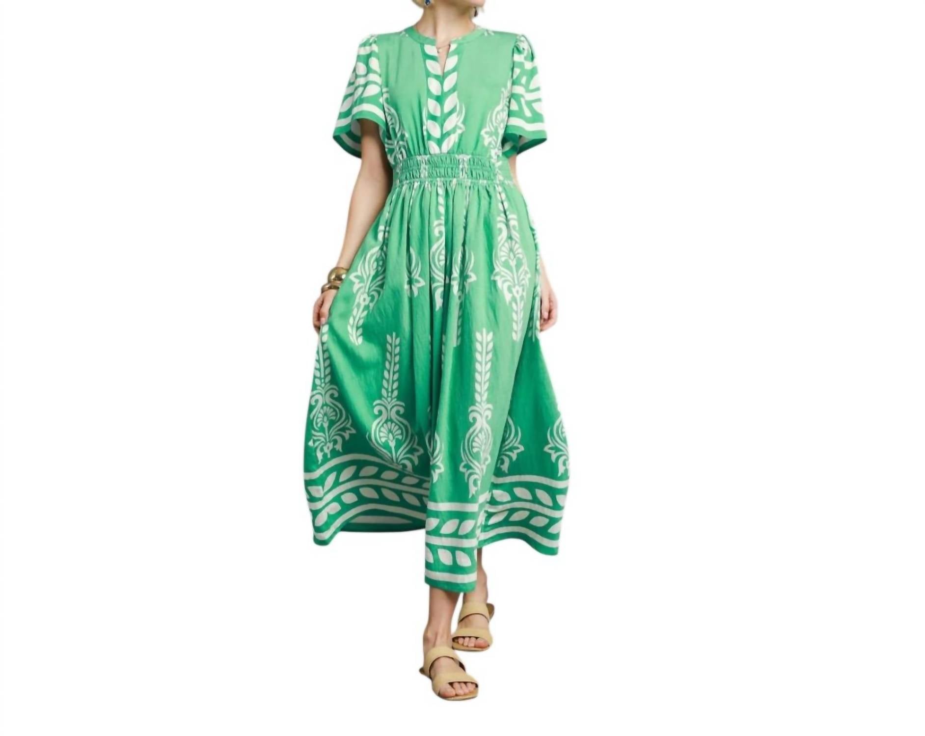 

Бохо шик макси платье в цвете шалфея Umgee, Sage