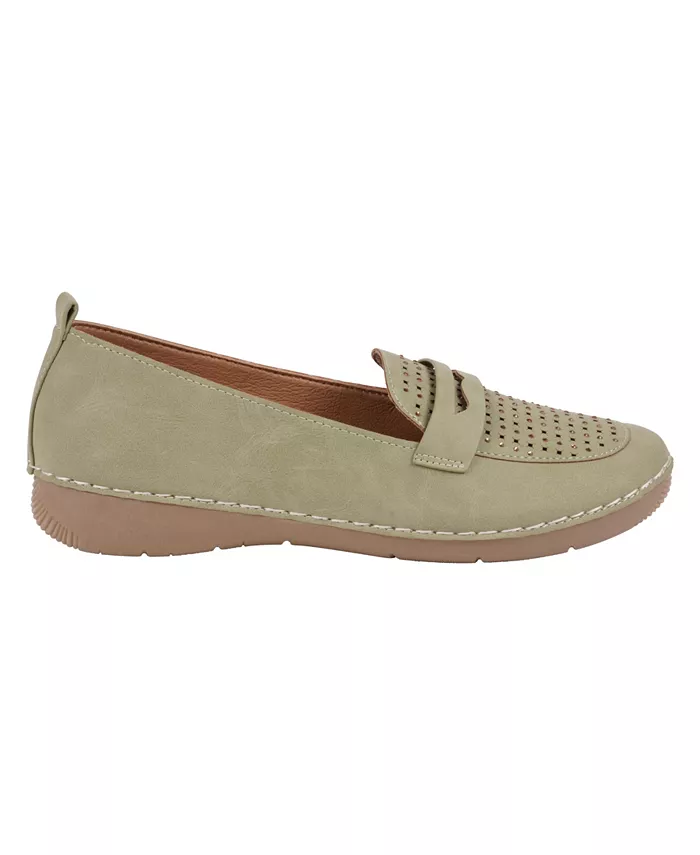 Женские лоферы Danita с декоративными элементами GC Shoes, зеленый — фото 2