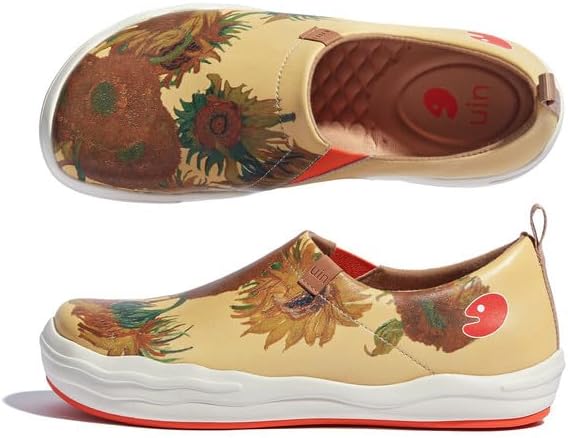 

Мужские модные кроссовки UIN с рисунком для прогулок и путешествий Toledo , Toledo Ⅷ - Van Gogh Sunflowers