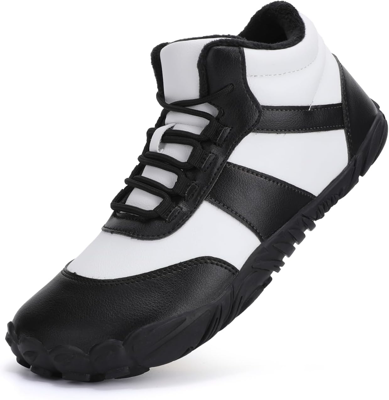 

Мужские зимние кожаные ботинки YRZHGDL, водоотталкивающие, снежные ботинки до щиколотки с теплой подкладкой, противоскользящие, удобные для походов, прогулок по снегу, повседневной носки, легкие, с шнуровкой, высокие, белый