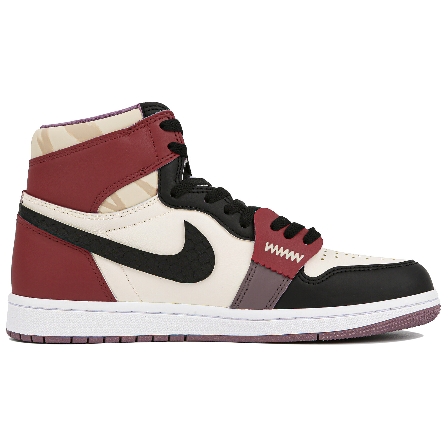 Кроссовки Air JORDAN 1 Vintage Basketball Shoes Women's High-Top Black Red — фото 3