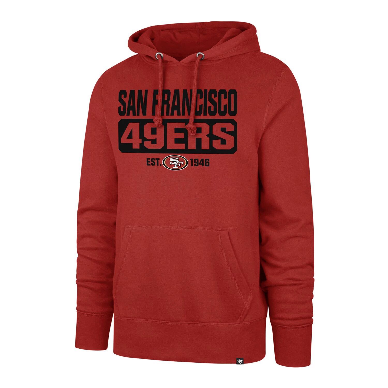 

Мужской пуловер с капюшоном '47 Scarlet San Francisco 49ers Box Out Headline