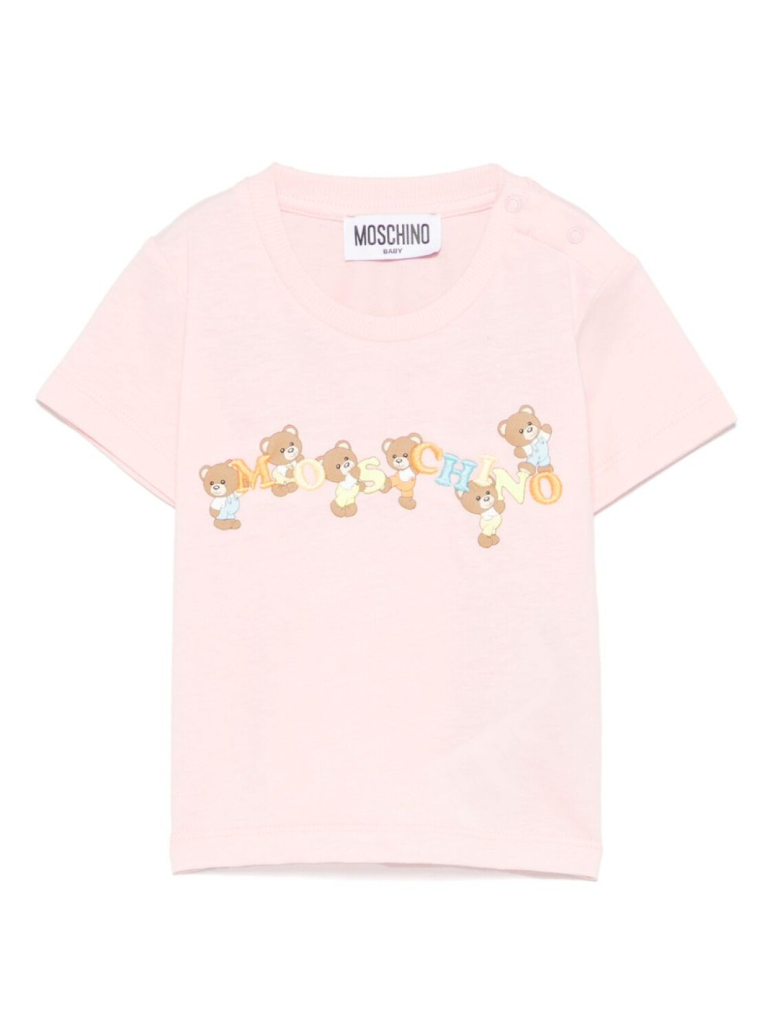 

Moschino Kids футболка с вышитым логотипом, розовый