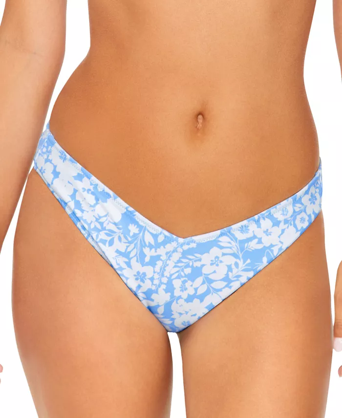 

Купальник Juniors' Oahu Reversible Floral V-Shape Bottom Raisins, синий
