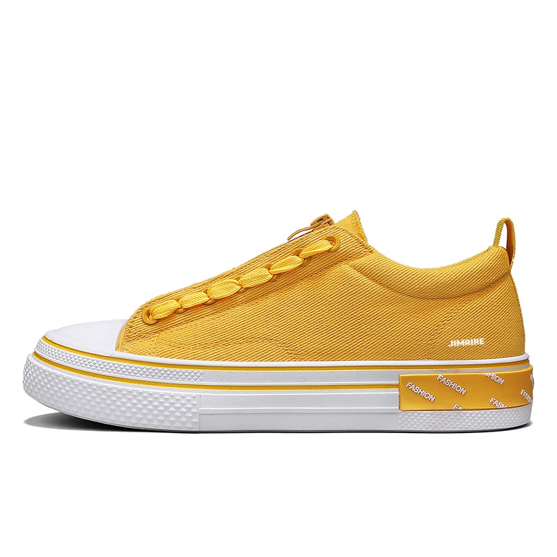 

King Jinmai Мужские низкие скейтерские кеды желтые, цвет Yellow