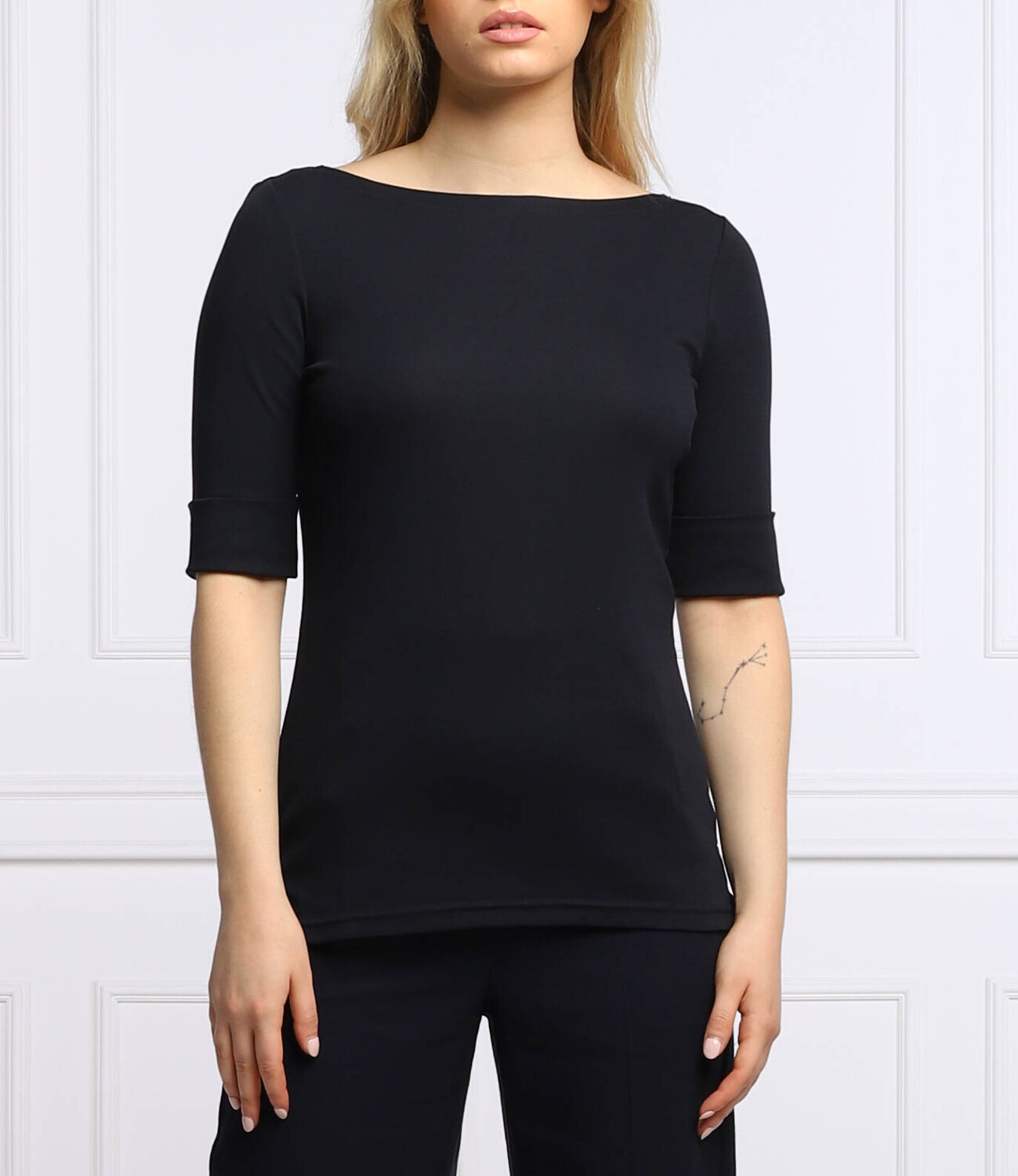 

Блуза LAUREN RALPH LAUREN regular fit, темно-синий