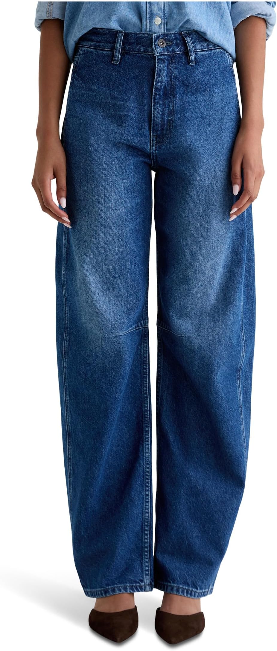 

Женские джинсы Mercer с высокой посадкой и удлиненными коленями AG Jeans, Sidecar