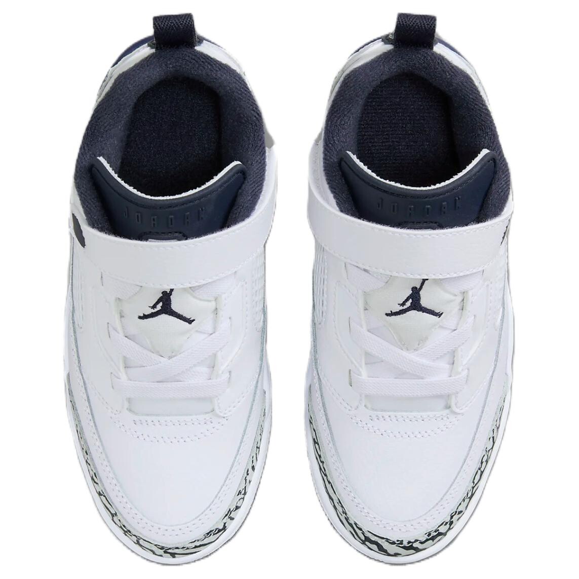 Баскетбольные кроссовки Spizike Kids PS Low-top белые/синие Jordan, белый/синий — фото 4