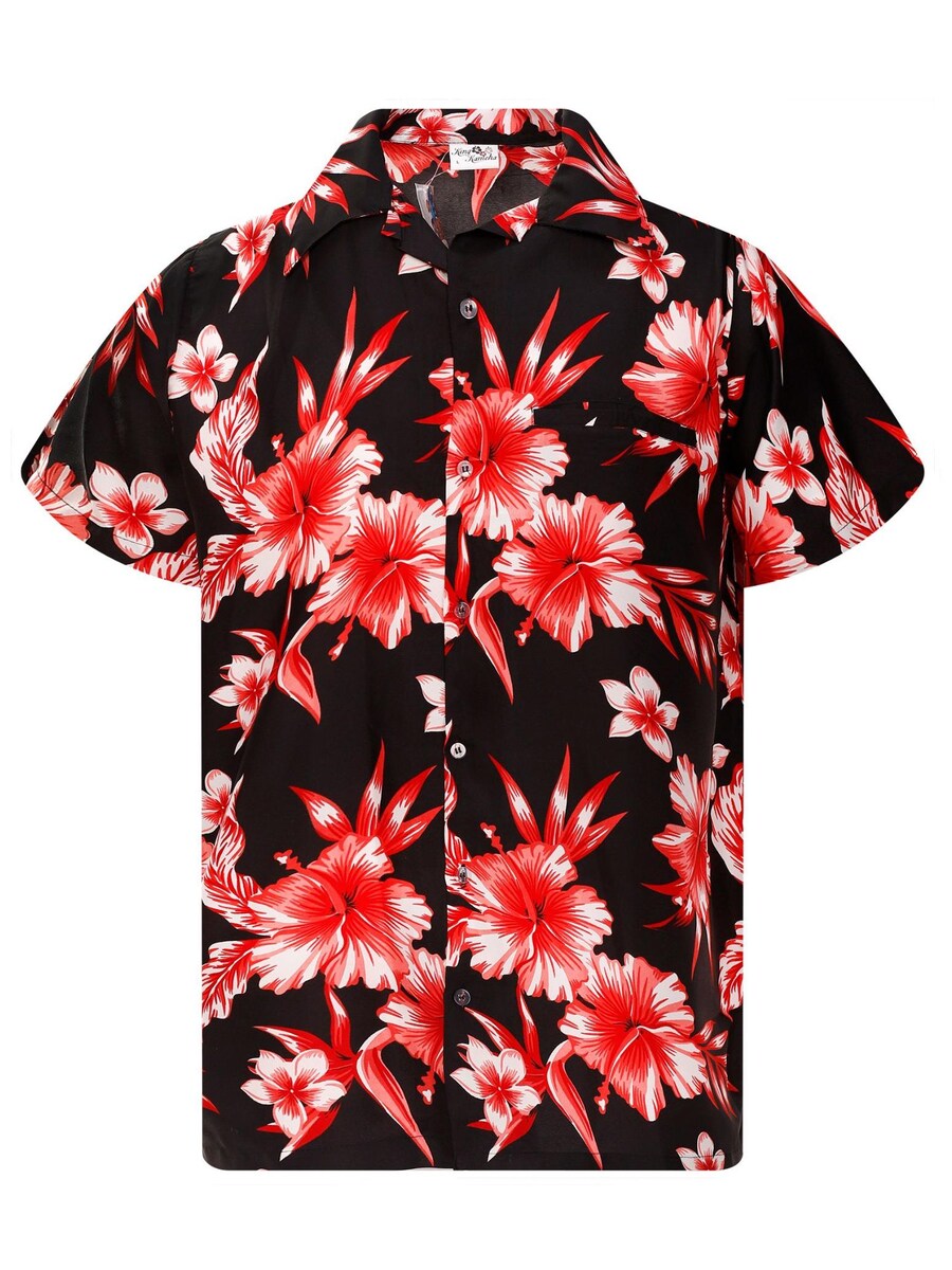 

Рубашка King Kameha Mono Flowers, красный