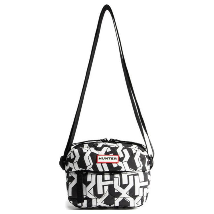 

Полиэстер кроссбоди, мини-сумка через плечо унисекс black print HUNTER, черный Print