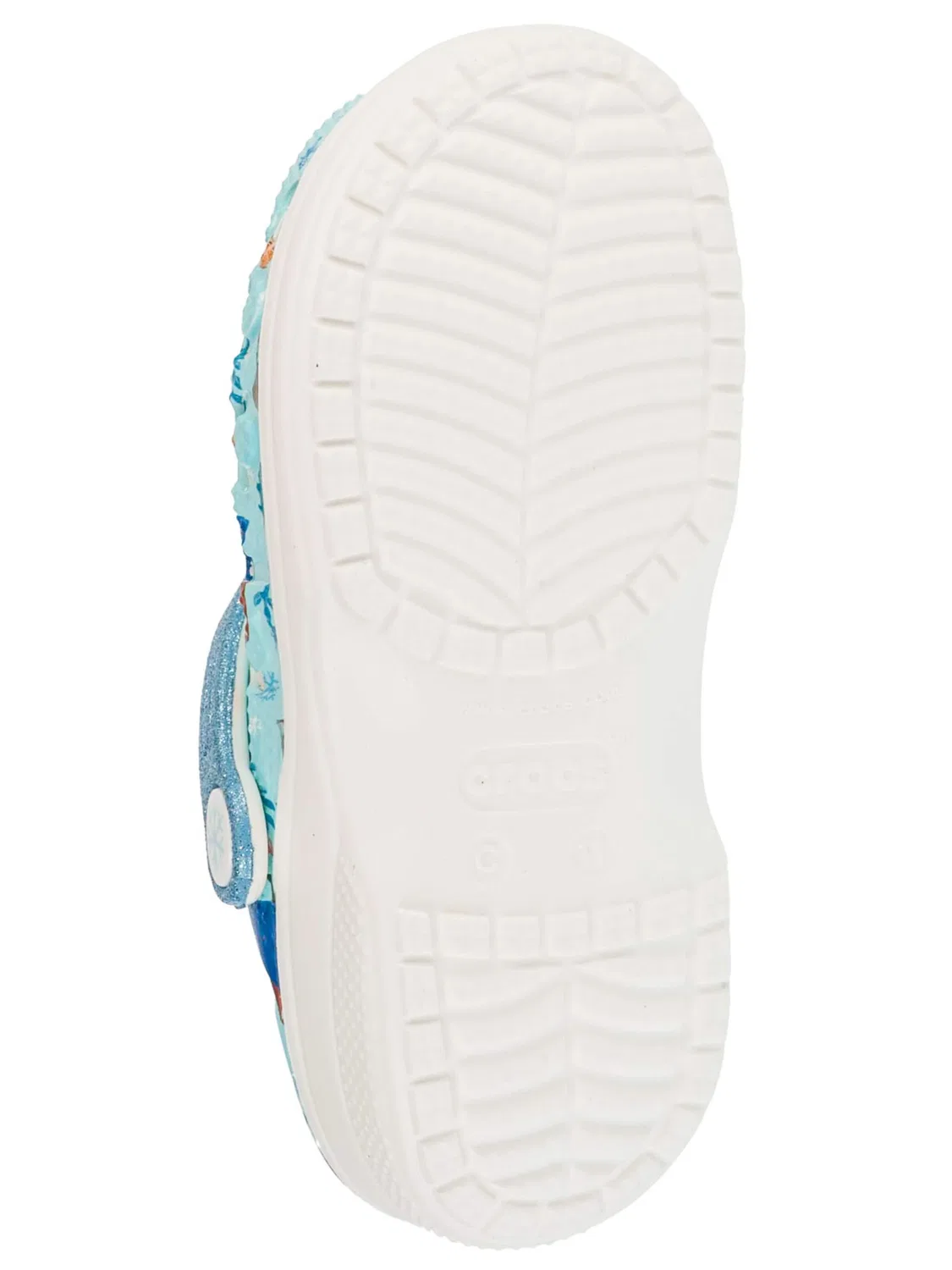 Детские сандалии Crocs Frozen Baya Clog Kids синего цвета — фото 3