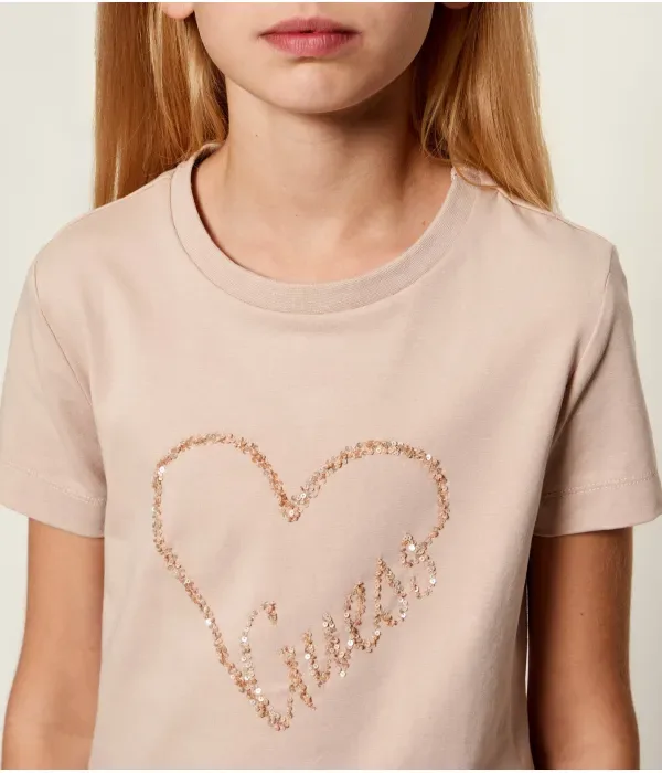 Футболка MINIME straight fit Guess Active, бежевый — фото 4
