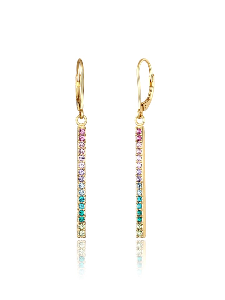 

Elli Серьги из серебра 925 пробы, геометрические, прямоугольные, разноцветные