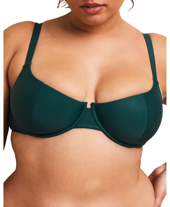 

Женский бикини-топ Tricia для полных размеров Adore Me, зеленый