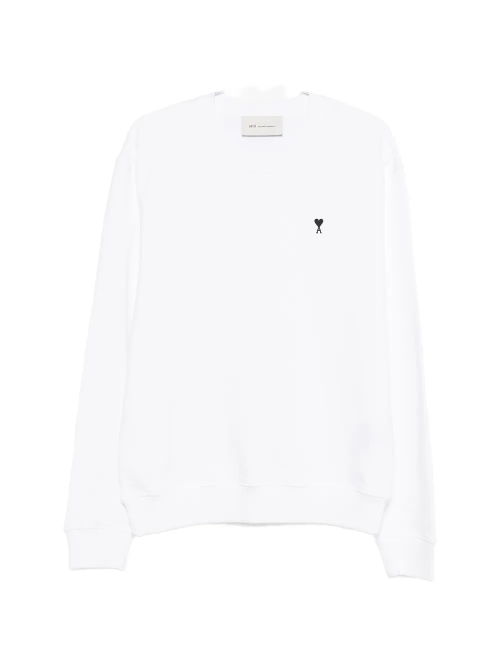 

Свитшот с логотипом и круглым вырезом Ami Paris, белый