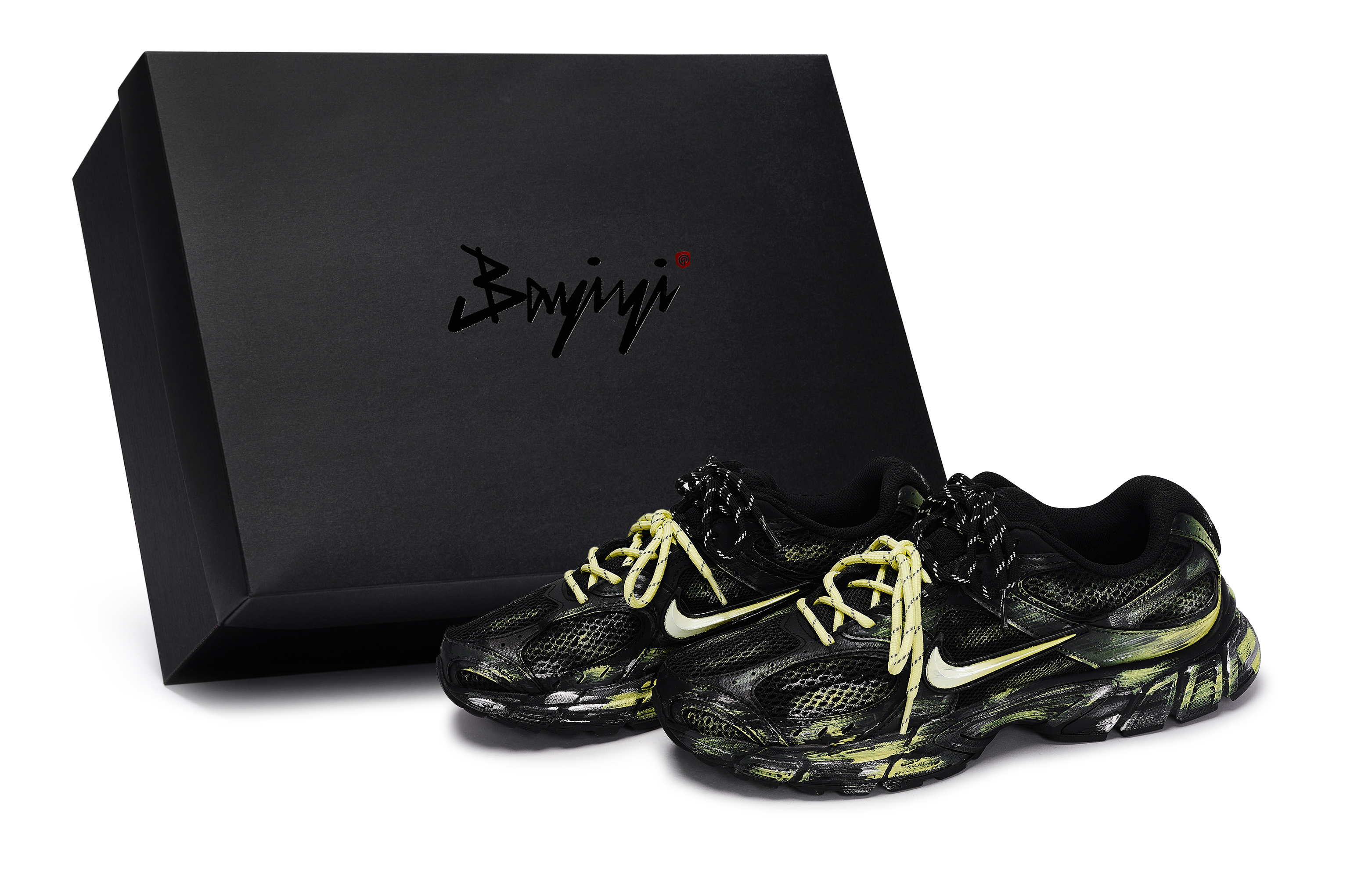 

Nike Кроссовки для бега V5 RNR с низким верхом, устойчивые к истиранию, мужские, черные, серебристо-желтые