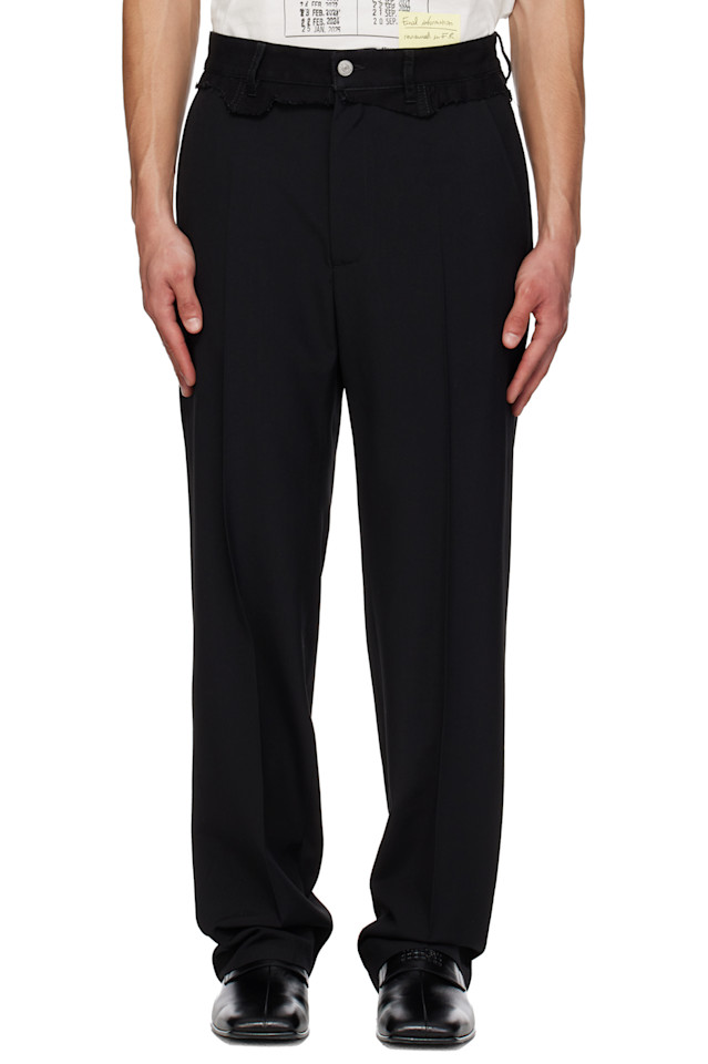 

Заменены брюки с завышенной талией Mm6 Maison Margiela, черный