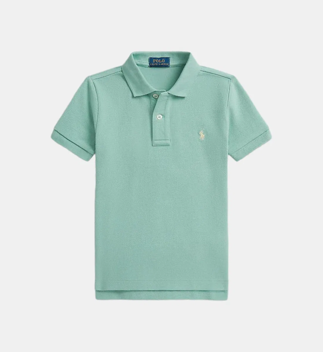 Прямое поло из смешанного хлопка пике Polo Ralph Lauren, зеленый