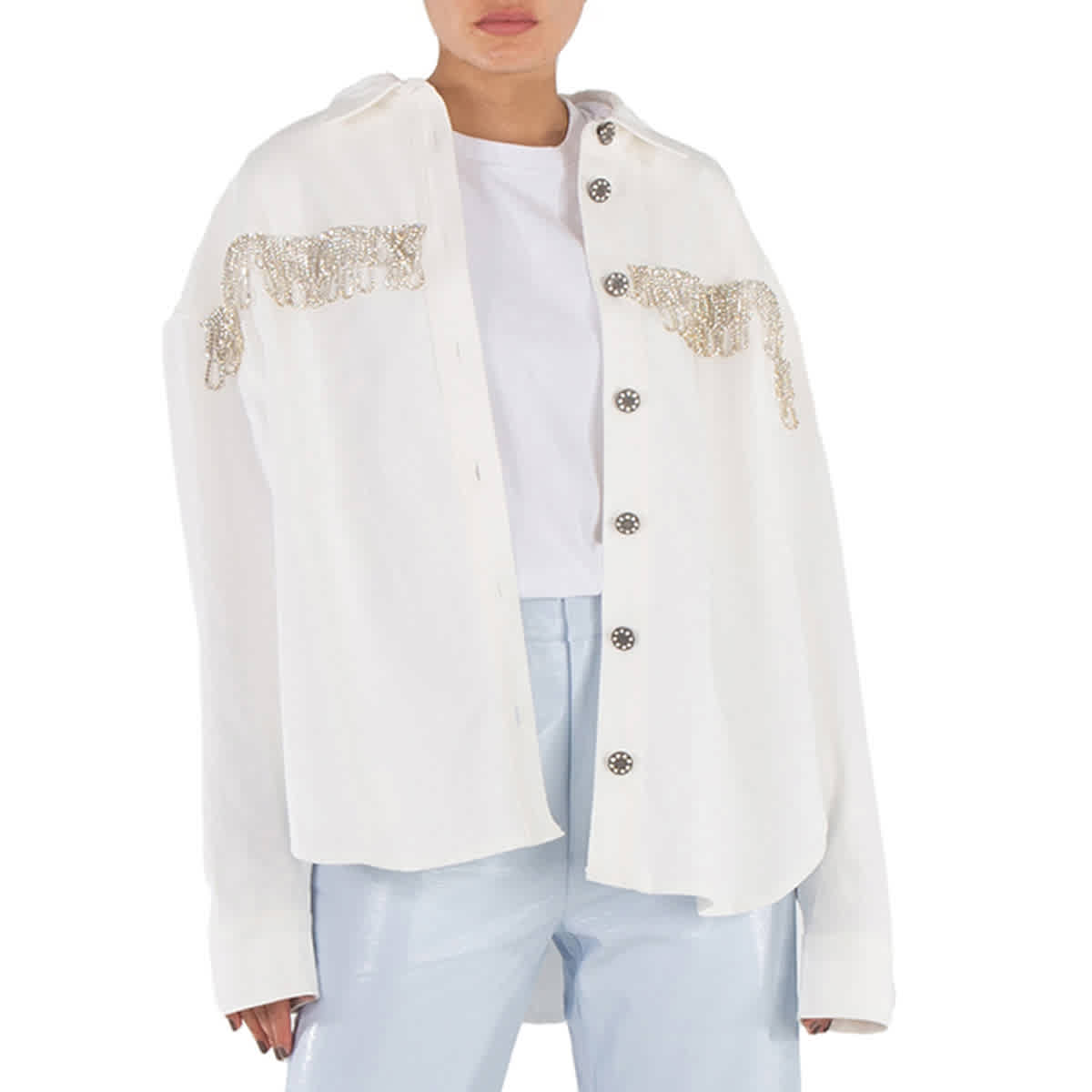 

Повернуть топ Birger Christensen с кристаллами Rotate Birger Christensen, белый