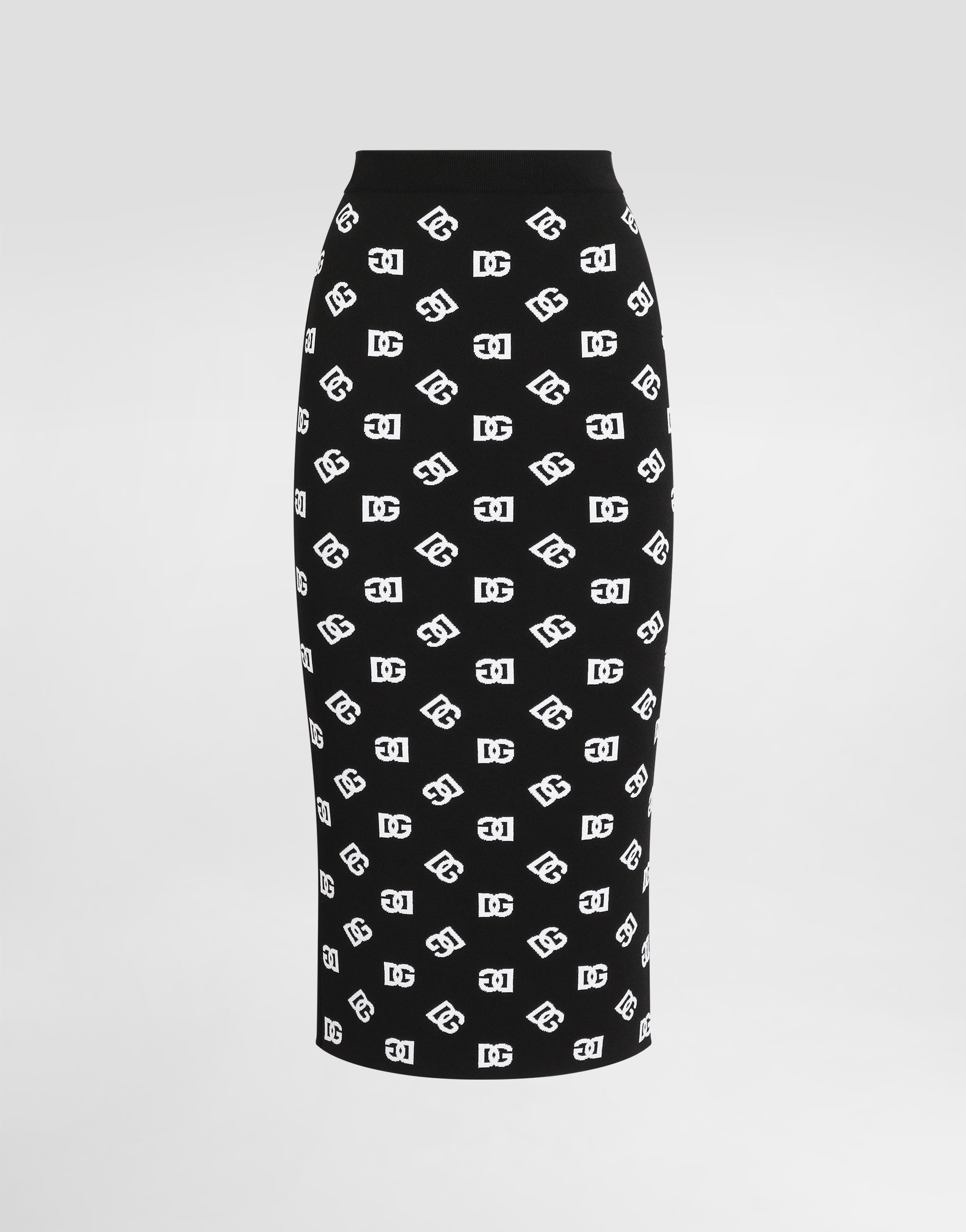 

Юбка-карандаш из вискозы с жаккардовым логотипом dg Dolce & Gabbana, принт