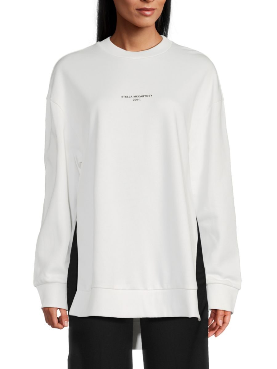 

Хлопковая толстовка с логотипом Stella McCartney, цвет Pure White