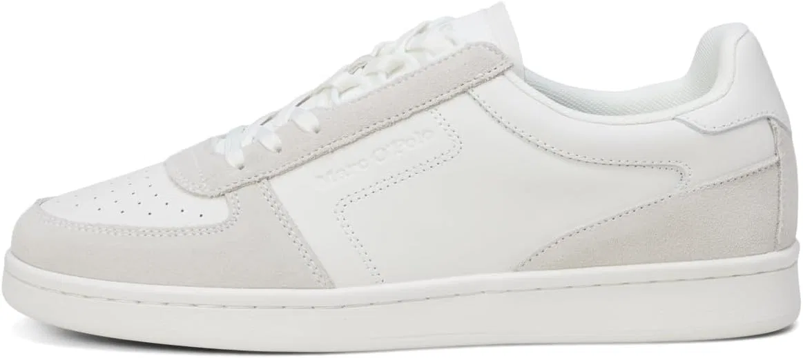 Мужские кожаные кроссовки Marc OPolo на плоской подошве с резиновой подметкой Marc O'Polo, White