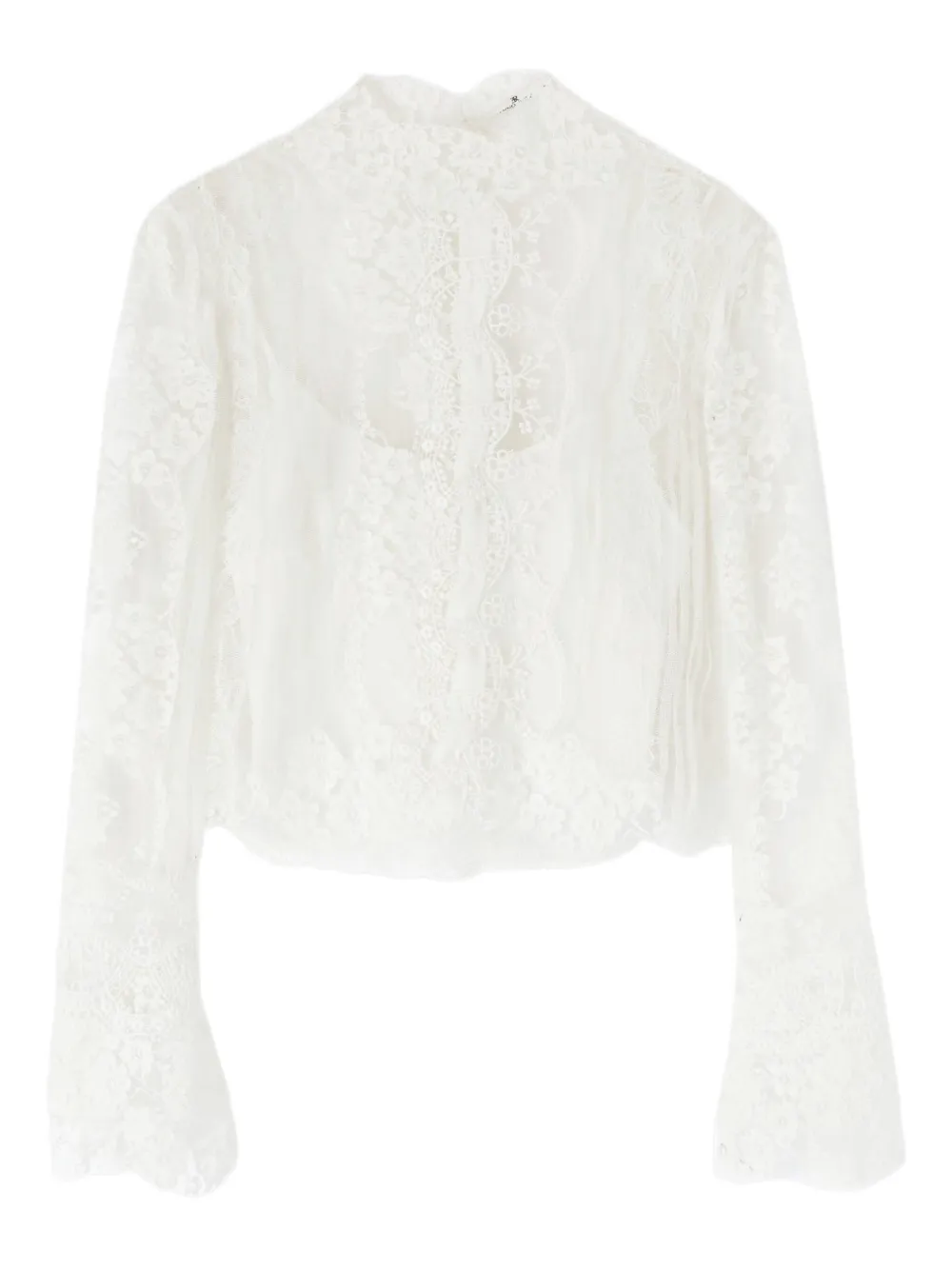 

Блузка с кружевной вышивкой Ermanno Scervino, белый