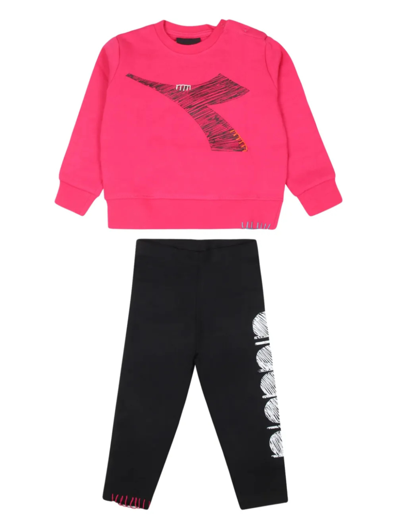 

Комплект спортивного костюма с логотипом Diadora Junior, розовый